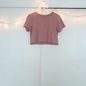 mauve urban outfitters boxy tee